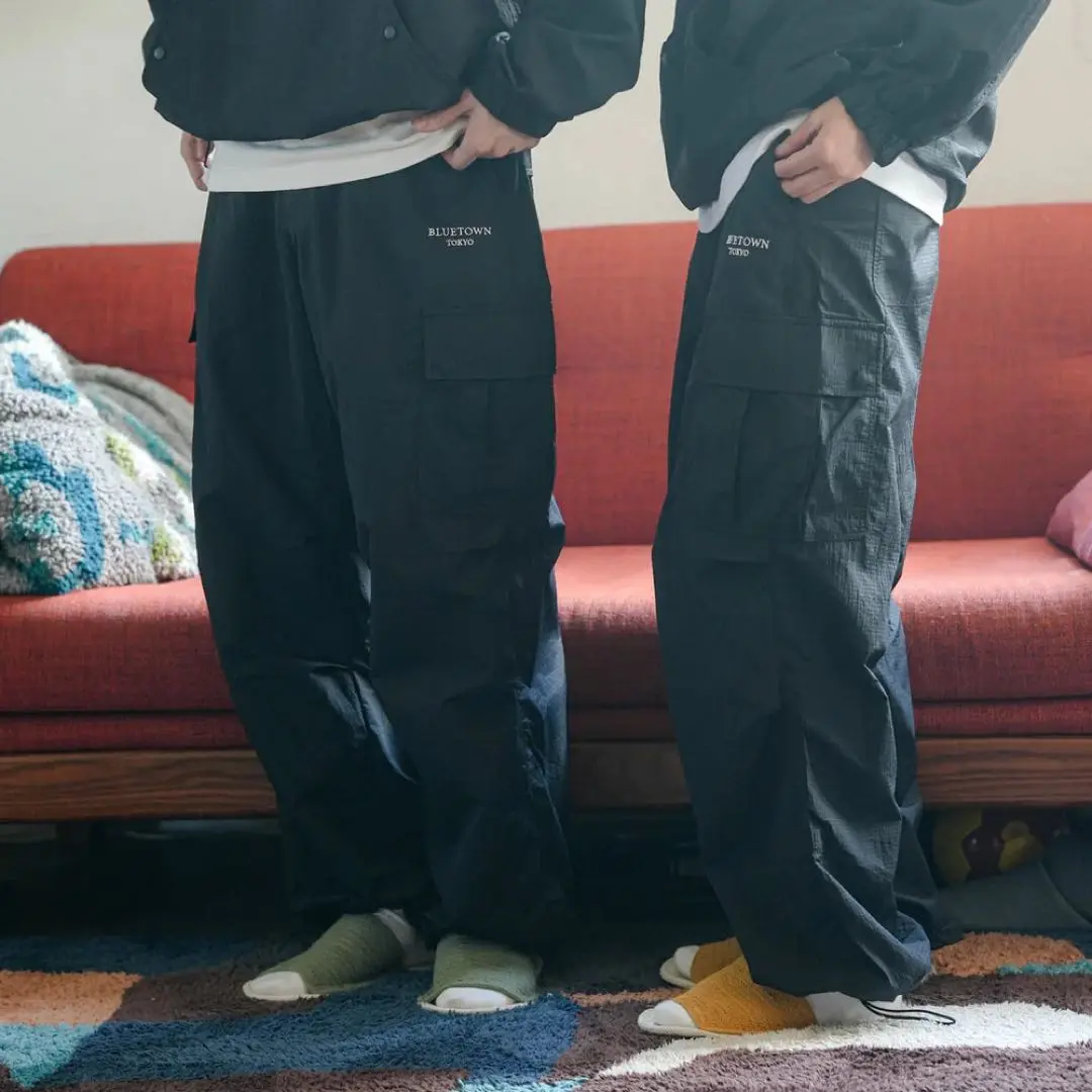 パンツ BON BON Store BLUETOWN Pants BLUETOWN Solotex drawstring pants B4004 シティボーイ ブルー