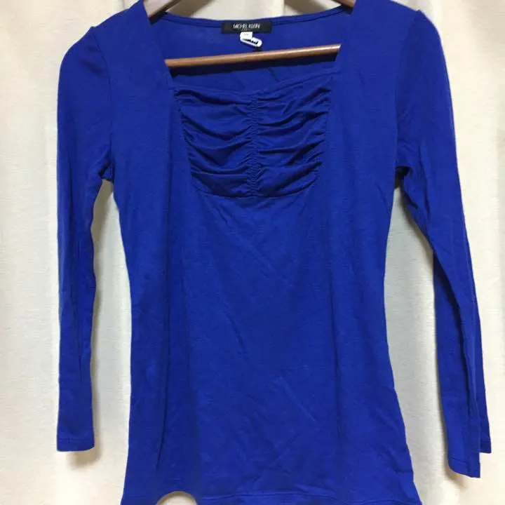 新品附吊牌 MK MICHEL KLEIN 長袖襯衫 藍色 的縮圖