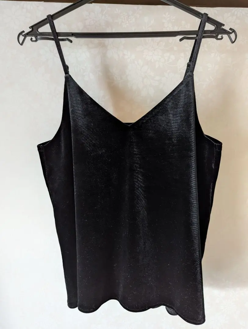 Thumbnail of Camisole, velvet fabric, black