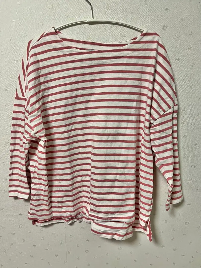 Thumbnail of Shimamura three-quarter sleeve striped pink women's