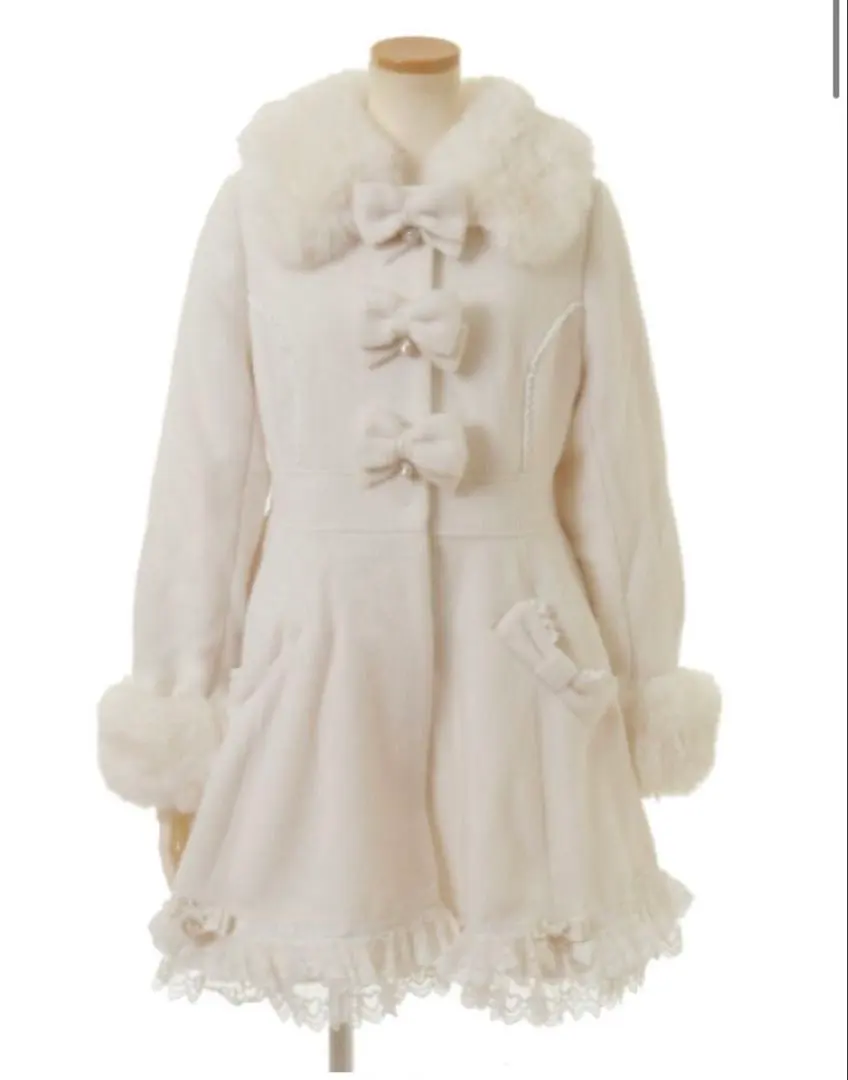 Lizlisa 莉莉莎 後背荷葉邊蝴蝶結大衣 的縮圖