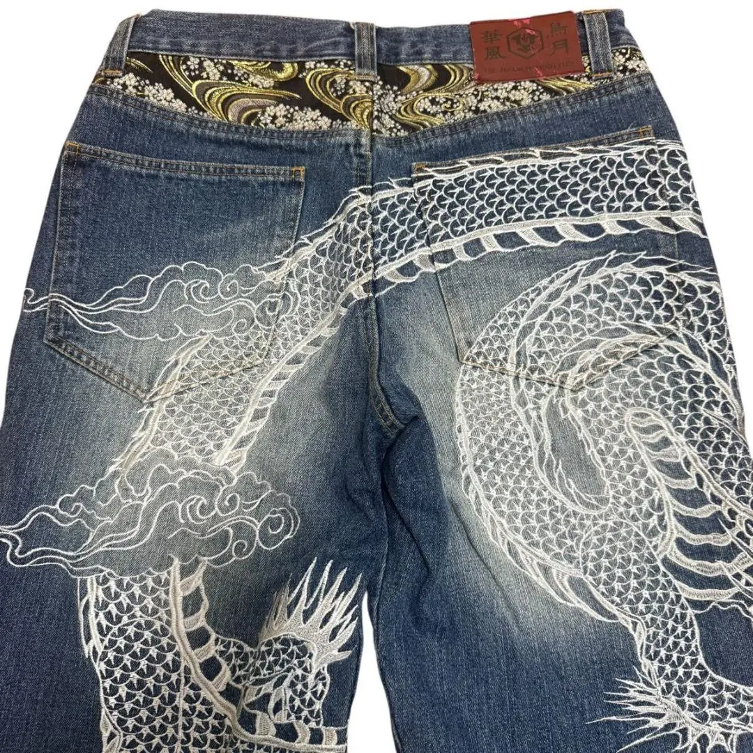 花鳥風月 メンズ 刺繍 ストレートデニム ストレートジーンズ w34 2025年最新】花鳥風月 ジーンズの人気アイテム - メルカリ
