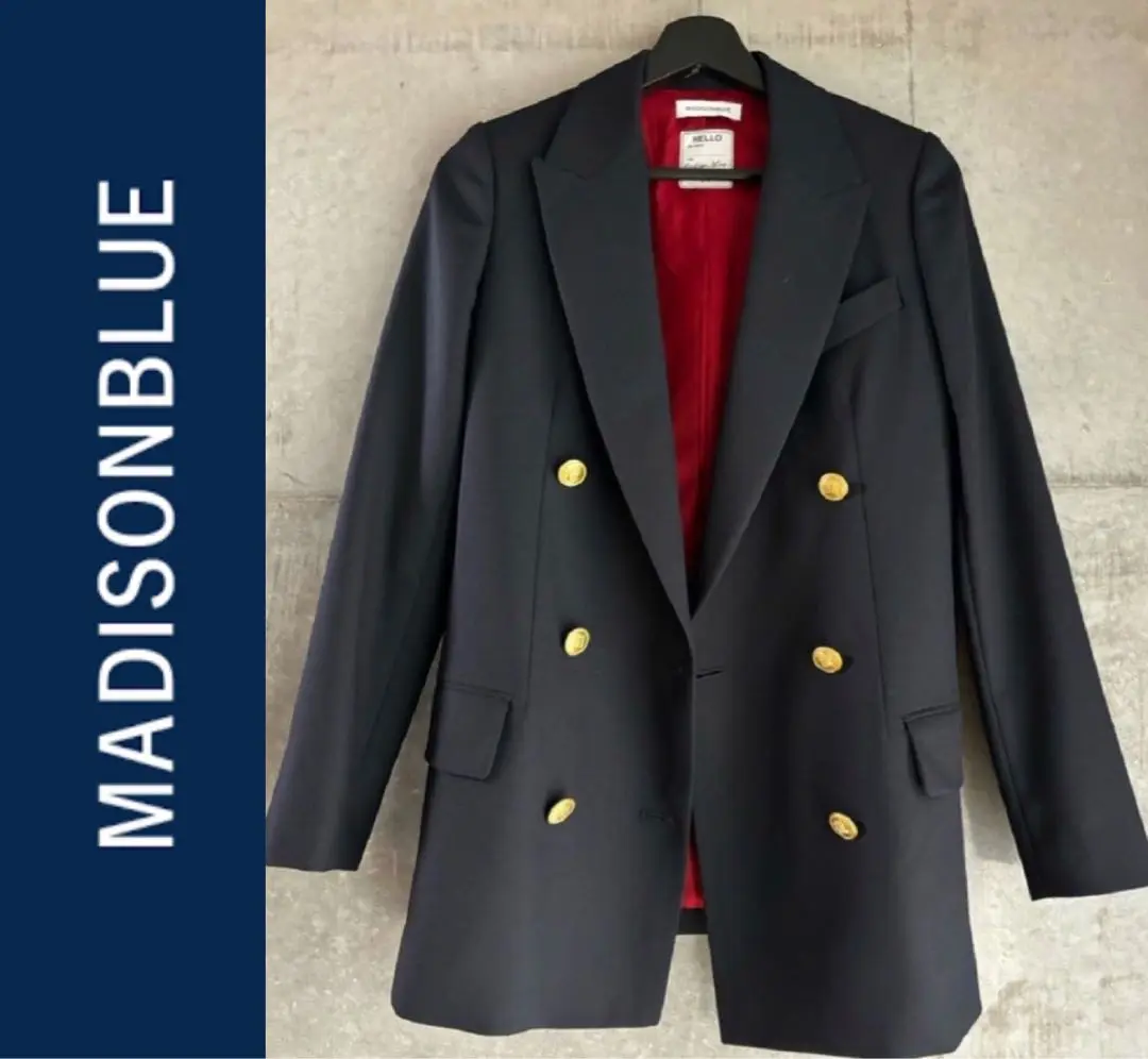 【未使用】マディソンブルー MADISON BLUE ジャケット 紺ブレ MADISONBLUE - 美品 マディソンブルー 6釦 ダブル ジャケット 紺