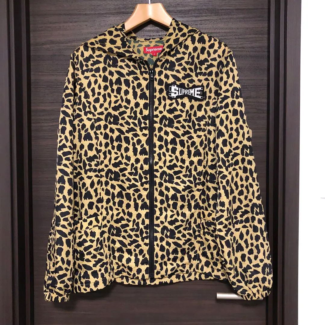キムタクた着用Supreme ヒョウ柄 ジップアップカーディガン M キムタク着用モデル☆木村拓哉 ナイロンジャケット レオパード柄