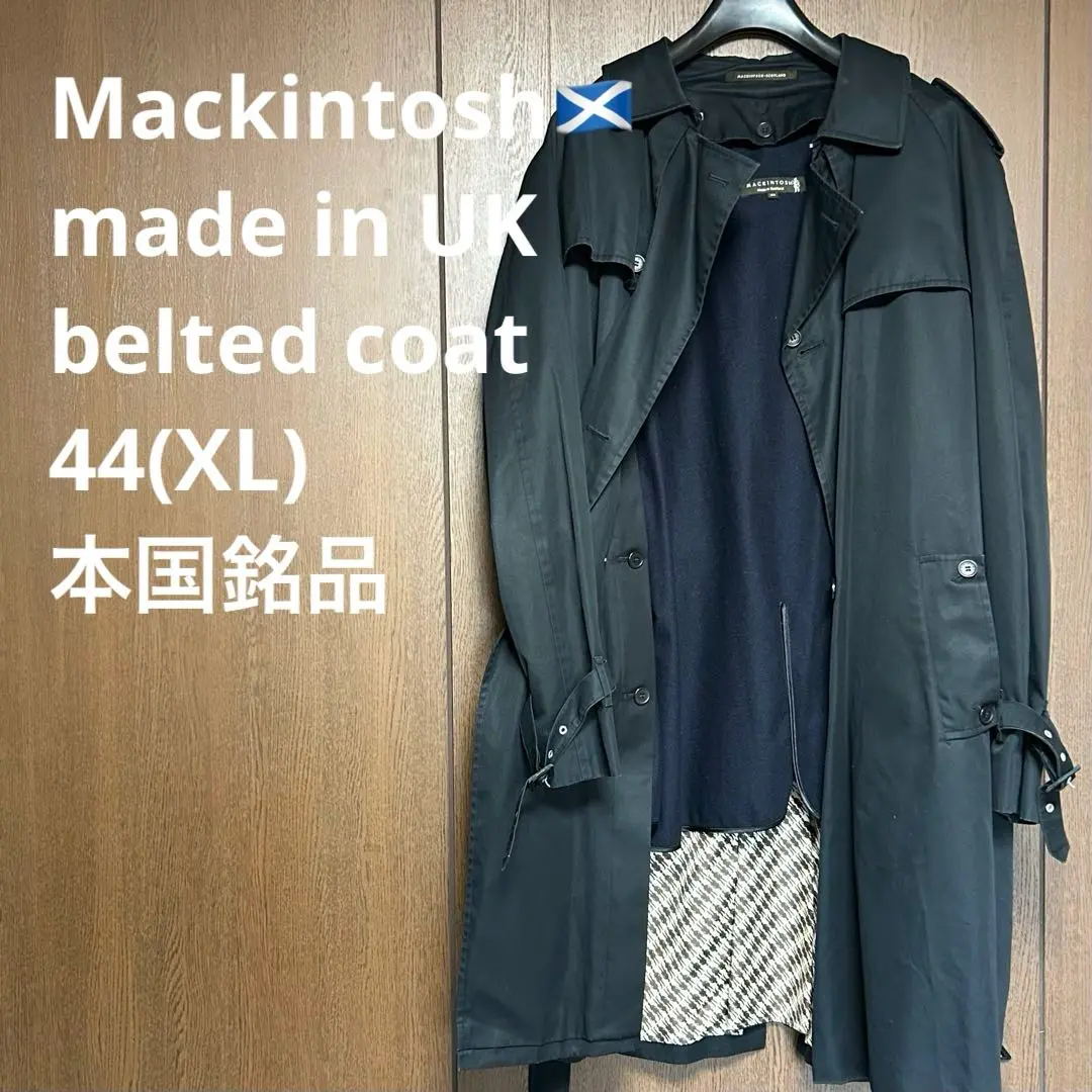 ★美品★ マッキントッシュ トレンチコート 黒 ブラック WEB&一部店舗限定】ソフトギャバジントレンチコート(コート