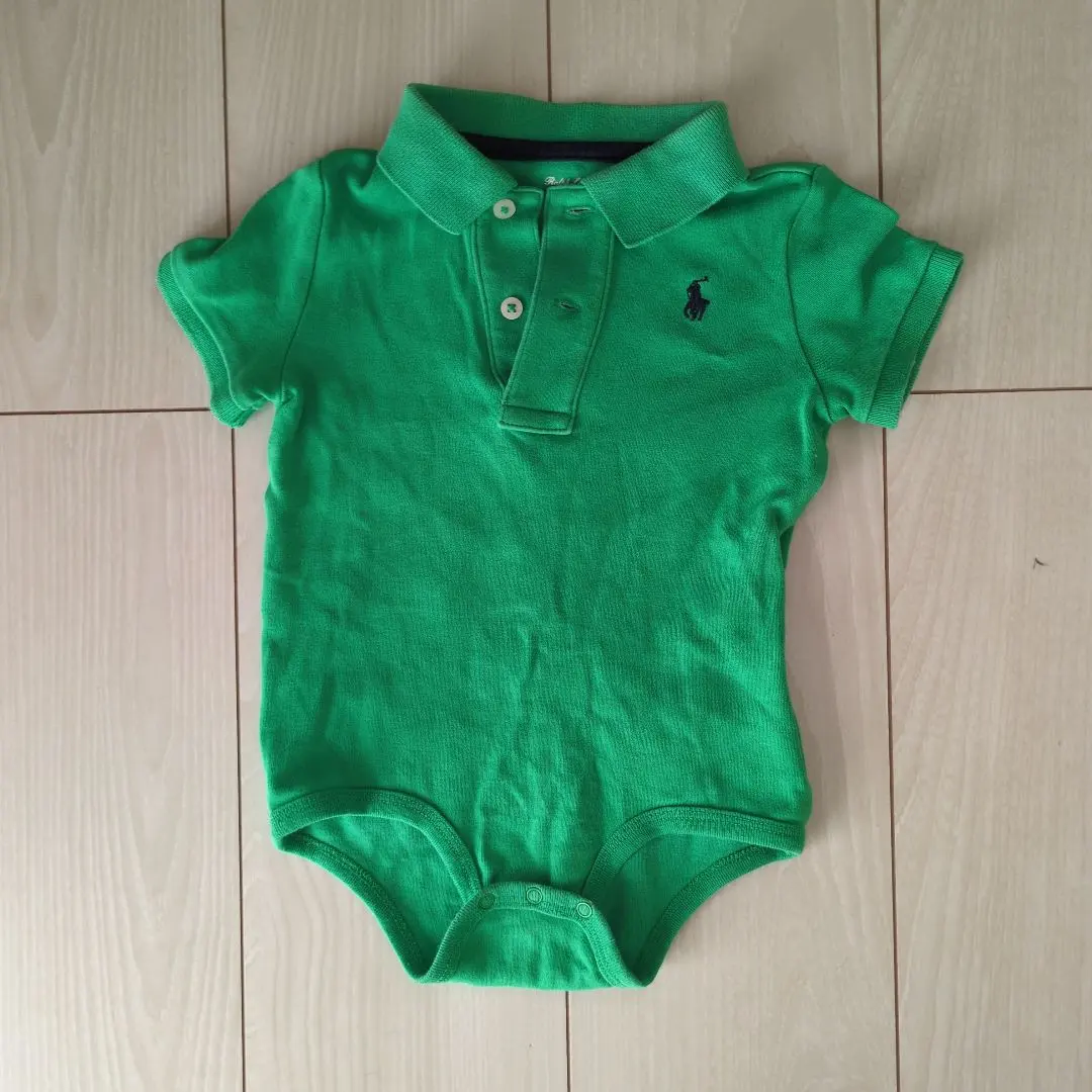 Thumbnail of Ralph Lauren Green Polo Romper 18M