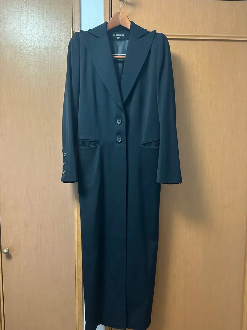 ANN DEMEULEMEESTER　カウルネックダブルブレストコート ANN DEMEULEMEESTER カウルネックダブルブレストコート-新品未