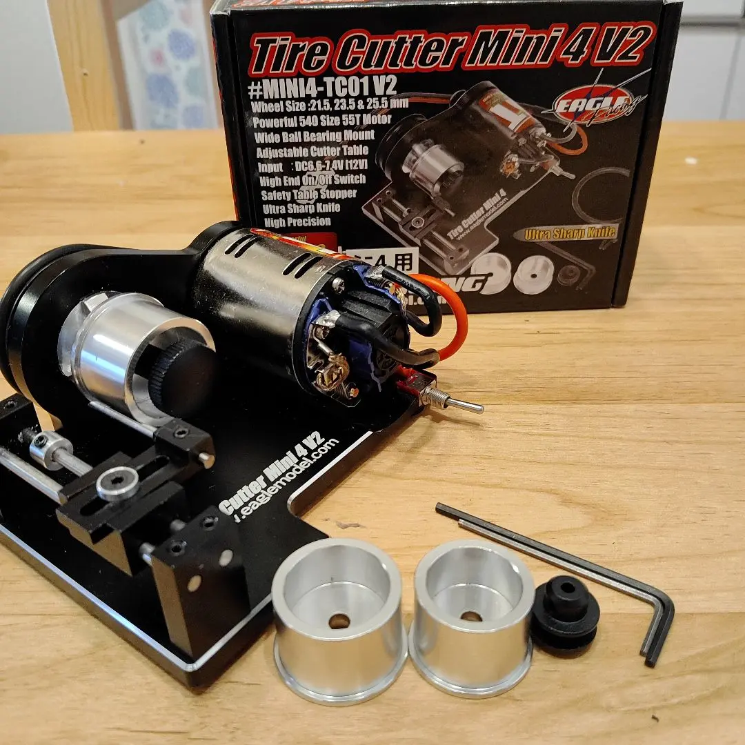 タイヤセッターMINI4 V2 純正ACチャージャーセット タイヤ付き Amazon | イーグル模型 SPタイヤカッターV2・ミニ4用 MINI4