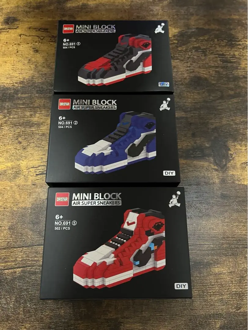 ミニブロック NIKE AIR JORDAN スニーカー　7個セット 2025年最新】ミニブロックエアージョーダンの人気アイテム