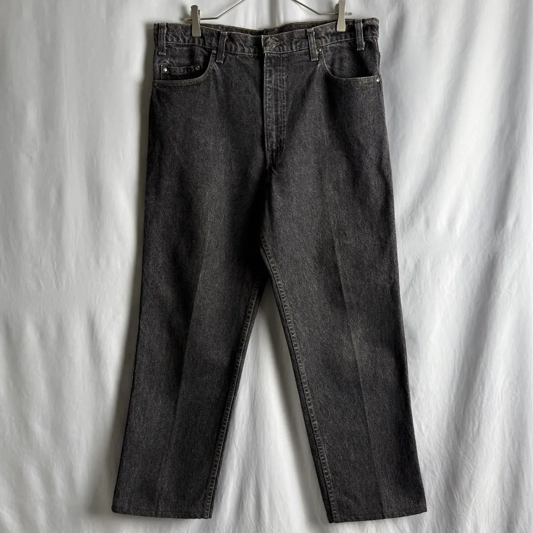 90年代 美國製 Levi's 540 先染 黑色 牛仔 寬鬆 長褲 的縮圖