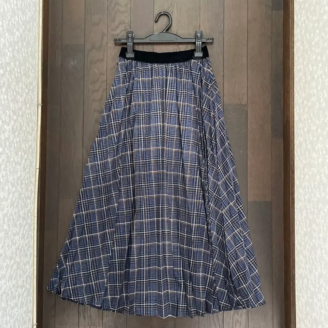 Thumbnail of Pastel Mum Check Skirt Autumn Blue