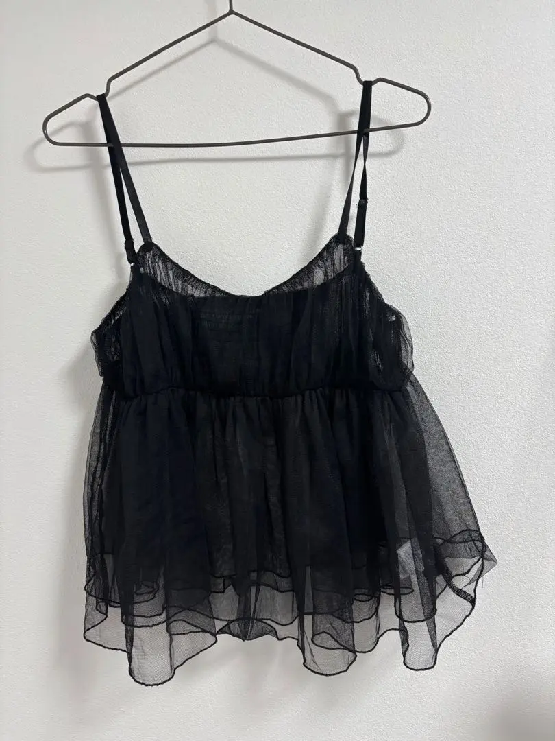 Thumbnail of Sheer black frilly camisole