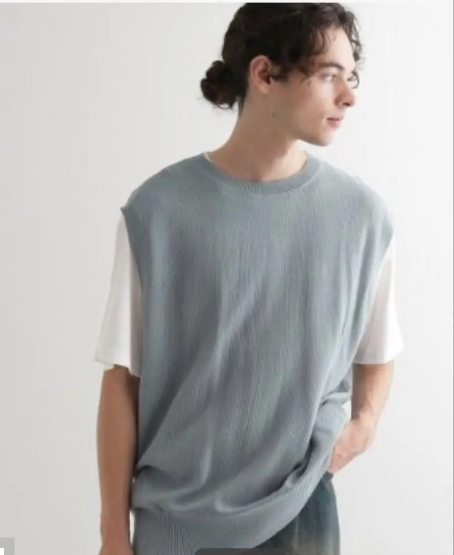 Thumbnail of TK Takeo Kikuchi Vest + T-shirt Set Knit Sweater Knit Vest