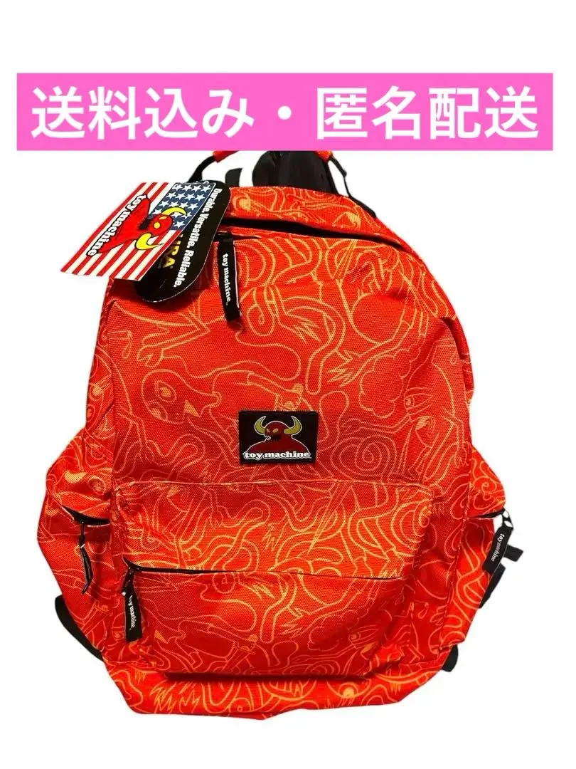 19年製　廃盤　 トイマシーン(TOY MACHINE) リュック オレンジ 19年製 廃盤 トイマシーン(TOY MACHINE) リュック オレンジ