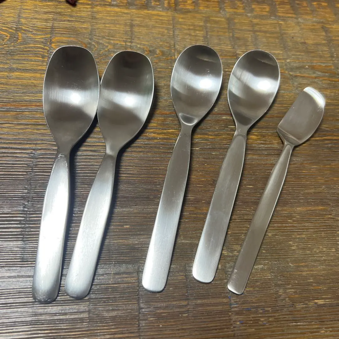 Thumbnail of 5-piece set: Yoshita Tekkou Table Spoon, Ladle Spoon, Jam Spoon