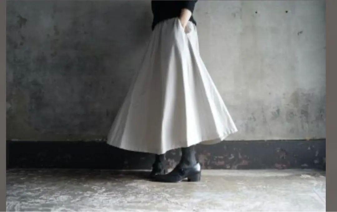 poisE opera コットン　ロングスカート グレージュ　フリーサイズ OPERA（コットン）｜Pois É | 84