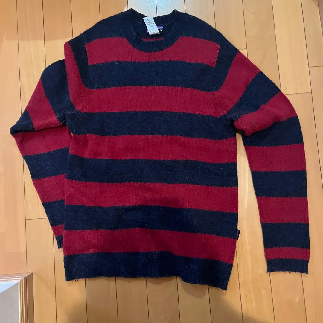 Thumbnail of Patagonia red and navy striped sweater, size M