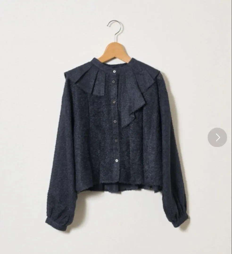 Thumbnail of Audrey and John Wad Long Sleeve Blouse - Navy