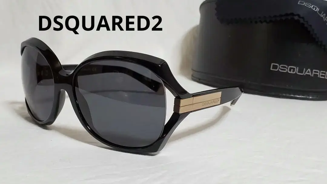 DSQUARED2 ブラック サングラス スクエア型 ディースクエアードのサングラス（DSQUARED2）