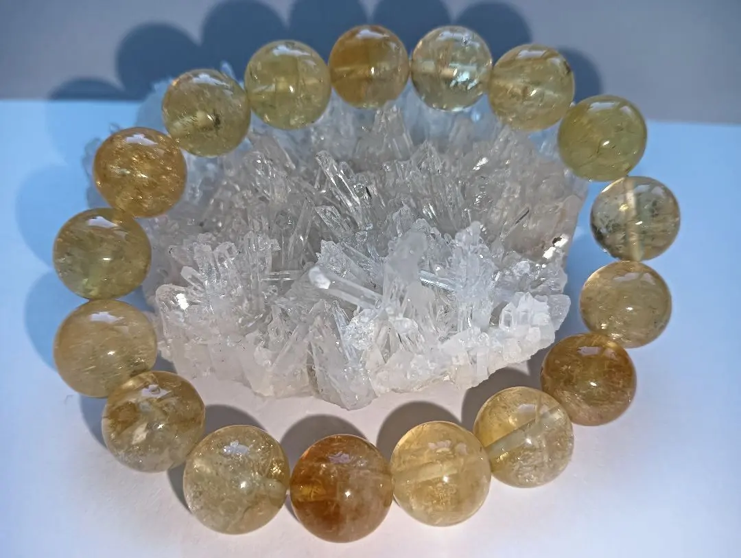 Thumbnail of High Quality: Citrine 11mm, Inner Diameter Approximately 16.5cm, for Wealth