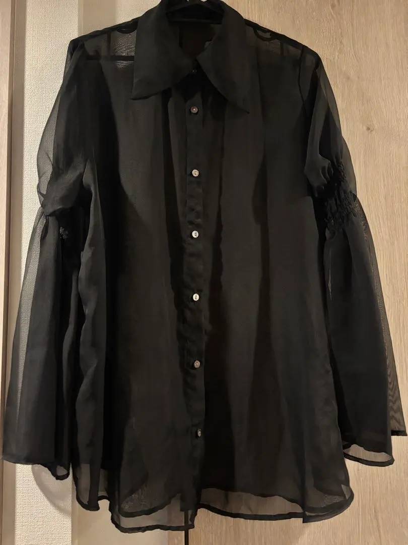 HARE 袖擺動透明襯衫 的縮圖