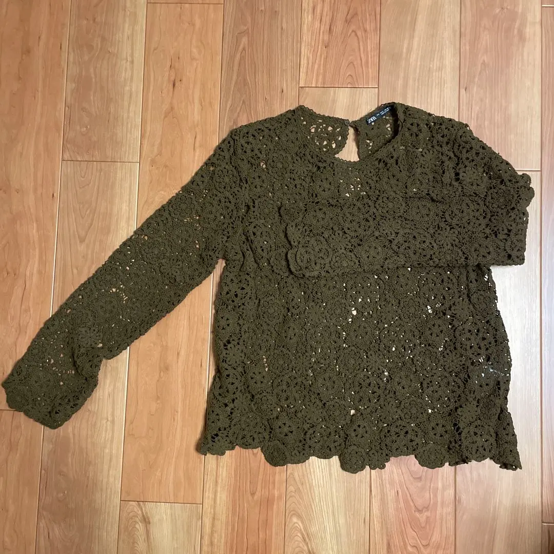 Thumbnail of ZARA Floral Motif Crochet Lace Top