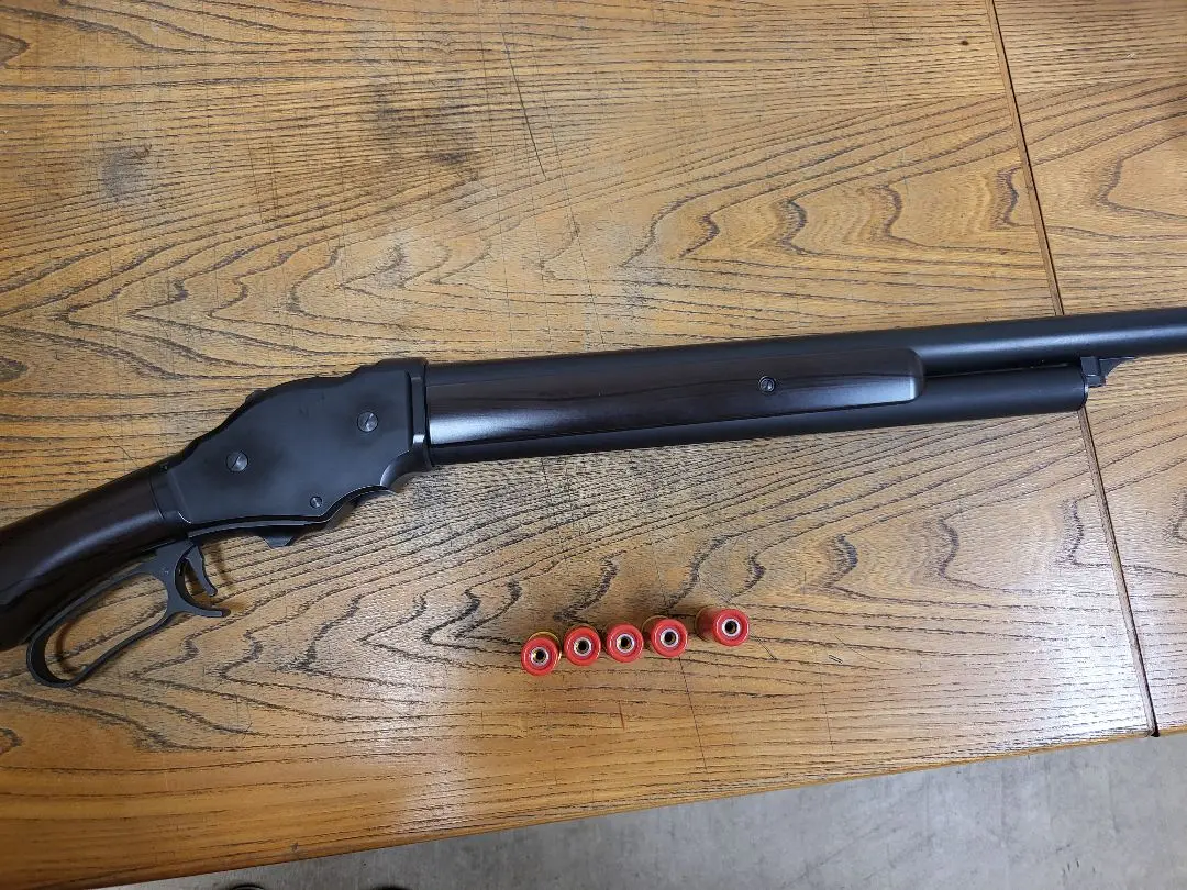 マルシン　m１８８７　ライブカート　排莢式　ジャンク品 マルシン] M1887 ショート maxi8 木製ストックVer. カート僅かに