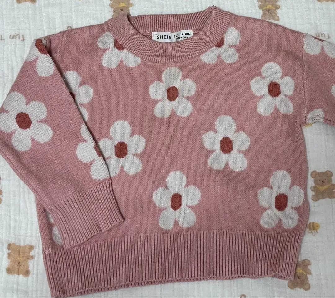 Thumbnail of SHEIN Floral Knit Sweater 12-18M