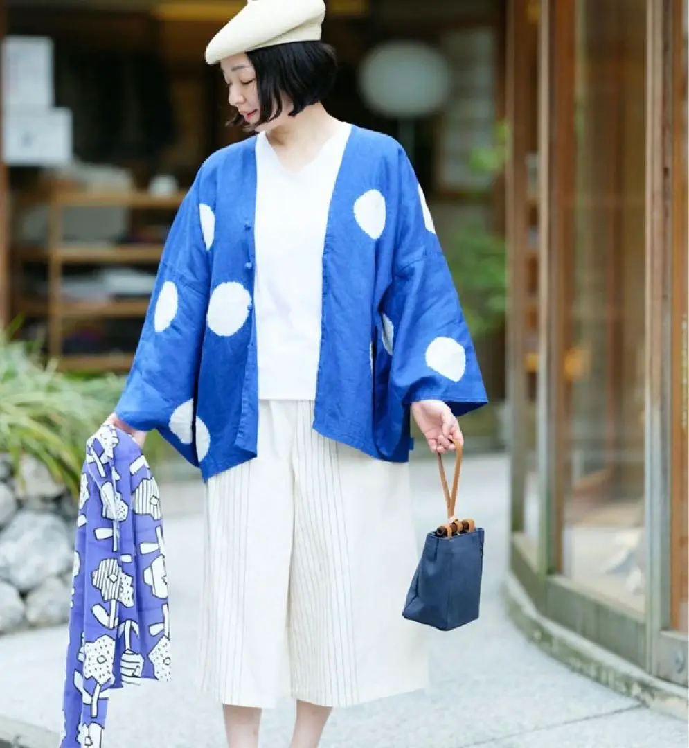 SOU・SOU 千鳥格子織 広形もんぺ はぎ丈 千鳥格子織（ちどりごうしおり） 広形（ひろなり）もんぺ はぎ丈