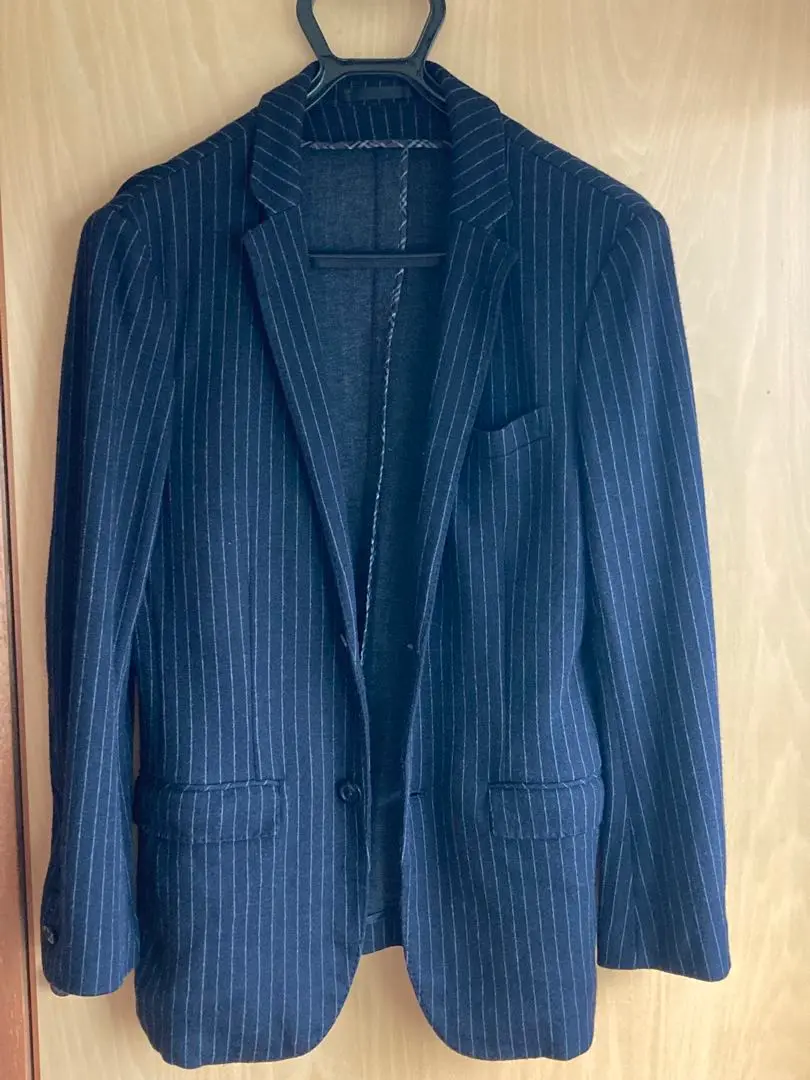 バーバリーブラックレーベル　ストライプ テーラードジャケット　Lサイズ BURBERRY BLACK LABEL】【アウター】バーバリーブラックレーベル