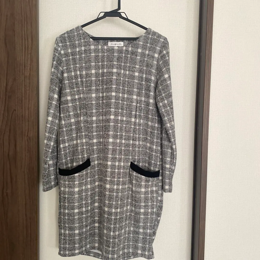 Thumbnail of Women's Gray x White Check Dress, Size M