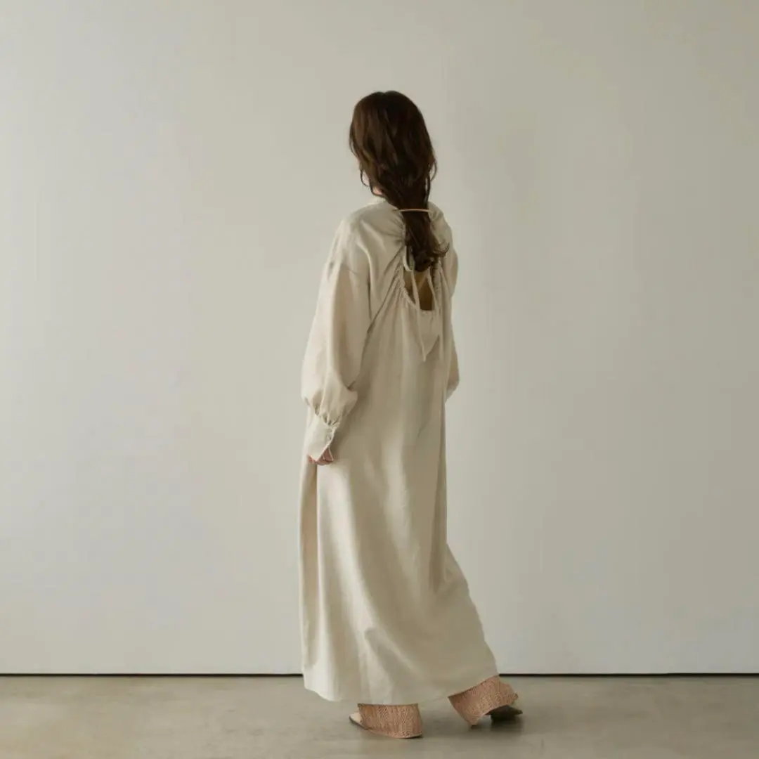 Thumbnail of eaphi / Linen-like Back Gather One-Piece Dress