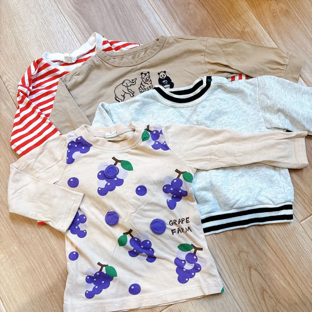 Thumbnail of CHEEK ROOM etc. Long-sleeved T-shirt Set, Size 90