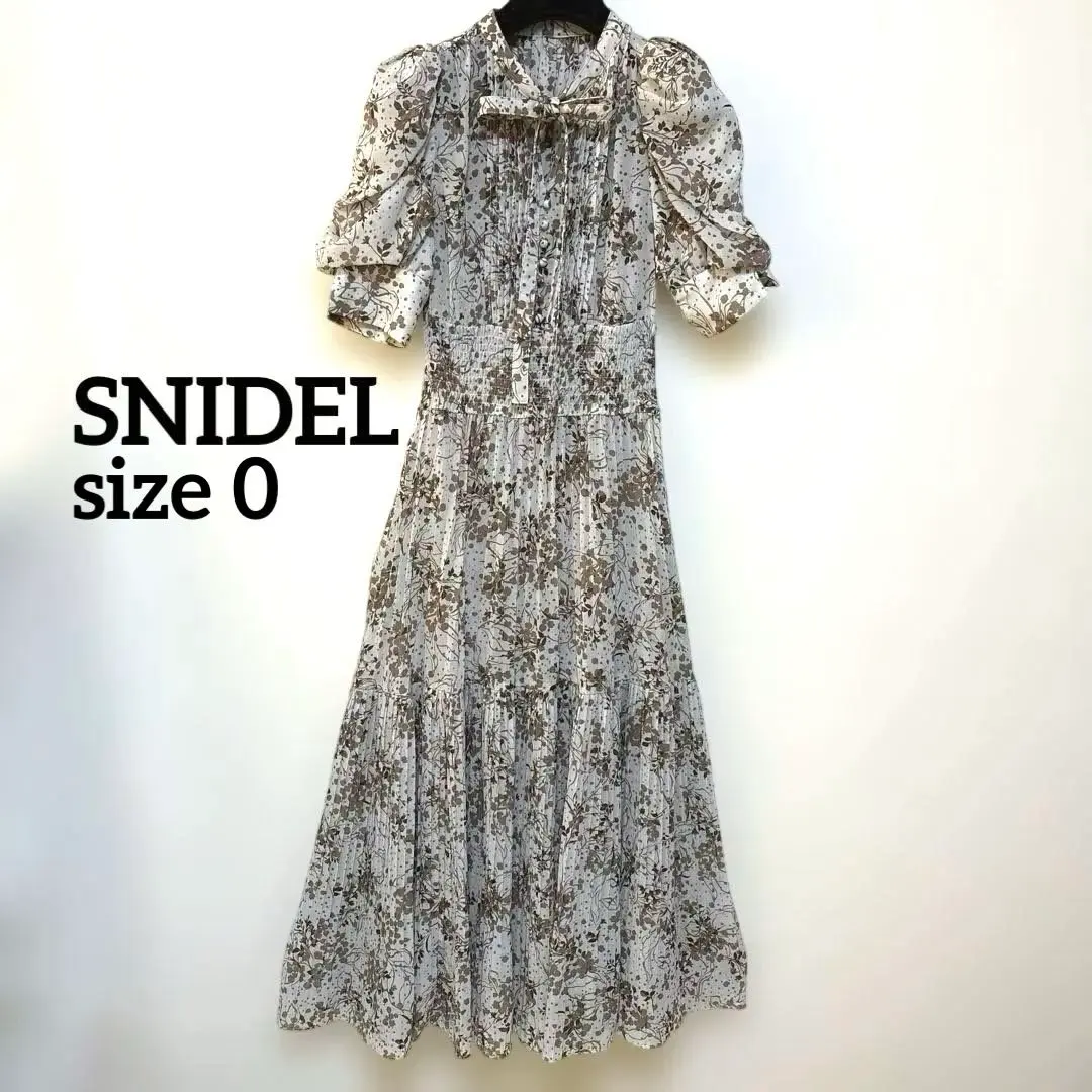 Thumbnail of Sold Out Color: SNIDEL Sustainable Bow Tie Print Dress 0