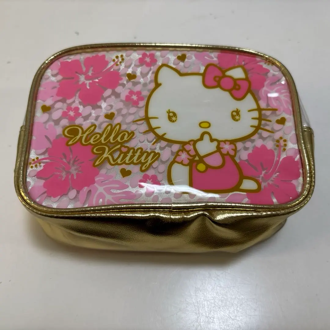 Thumbnail of Sanrio Hello Kitty Heisei GAL Kitty Rare Hibiscus Pouch Pink