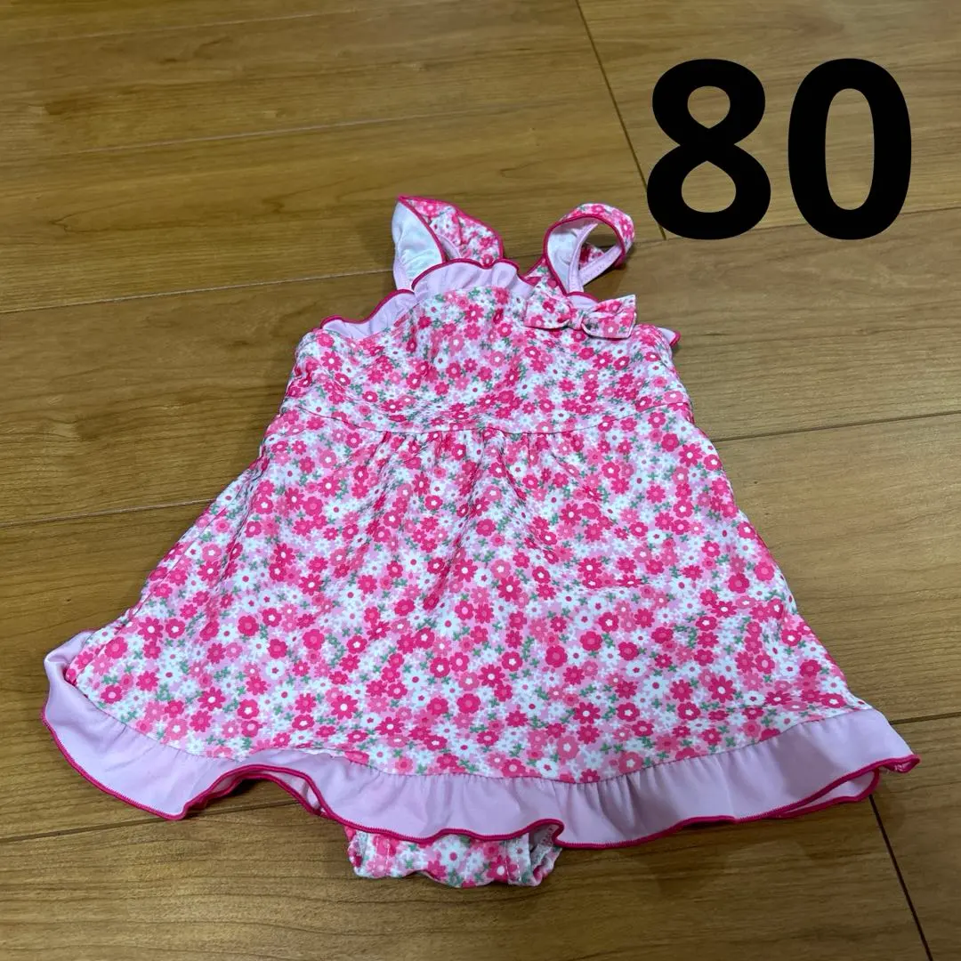 Thumbnail of Baby Kids Girl Swimsuit Daycare Spare Floral Pink 80