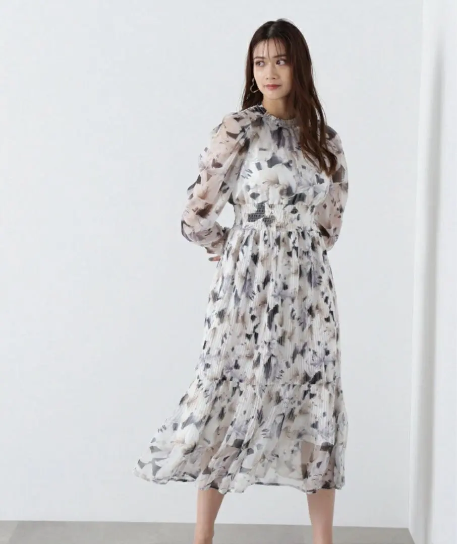 Thumbnail of Digital Flower Print Dress JILL by JILLSTUART