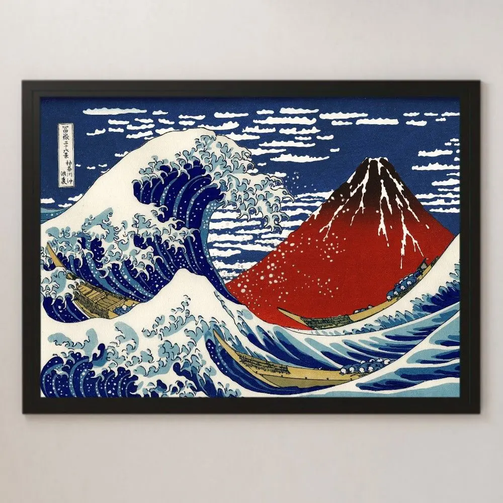 ★富嶽三十六景　神奈川沖・谷村一男肉筆油彩画・F6・新品額付 ☆富嶽三十六景 神奈川沖・谷村一男肉筆油彩画・F6・額付き
