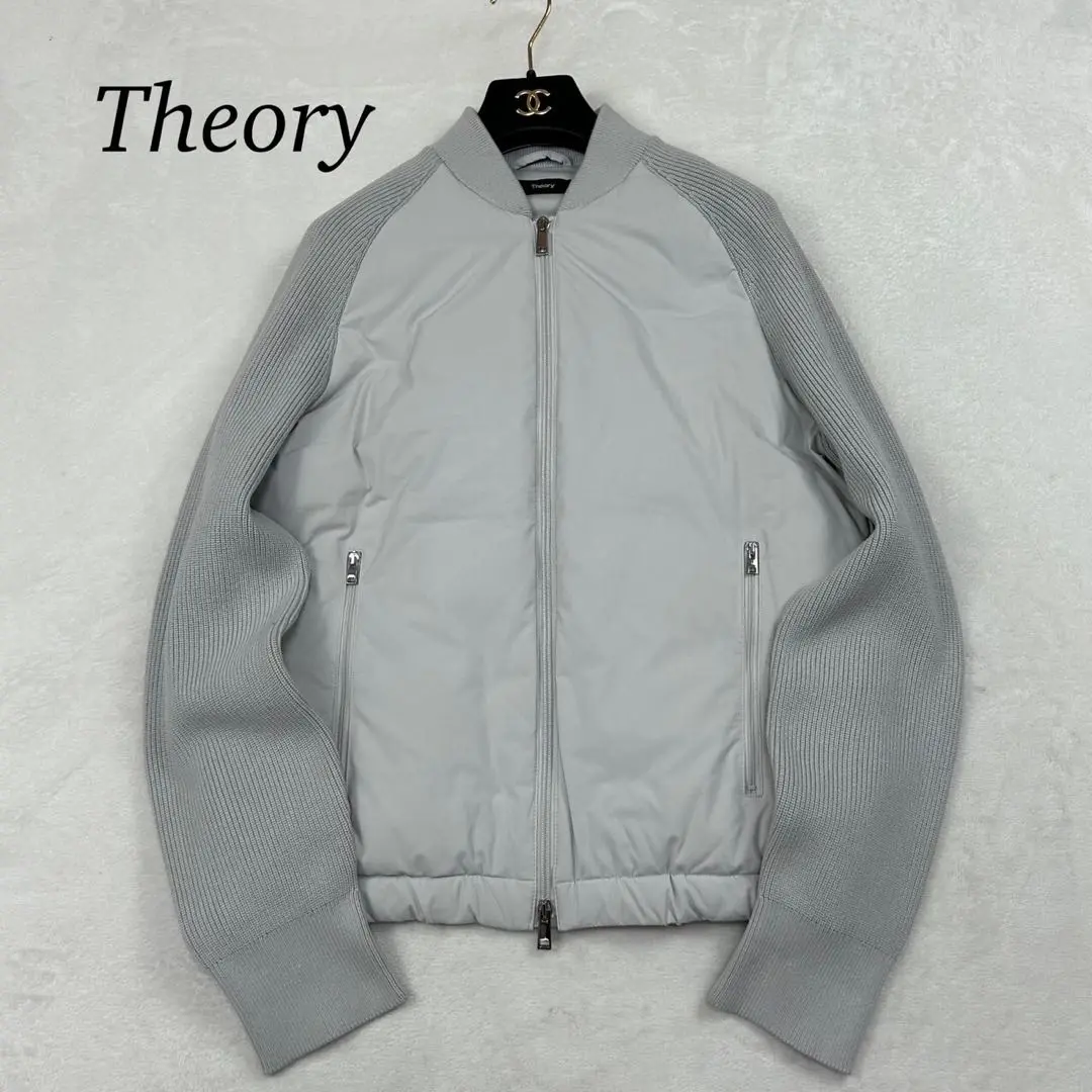 【美品】Theory men's グレーブルゾン 2025年最新】theory カラー:グレイ系 ジャンパー・ブルゾンの