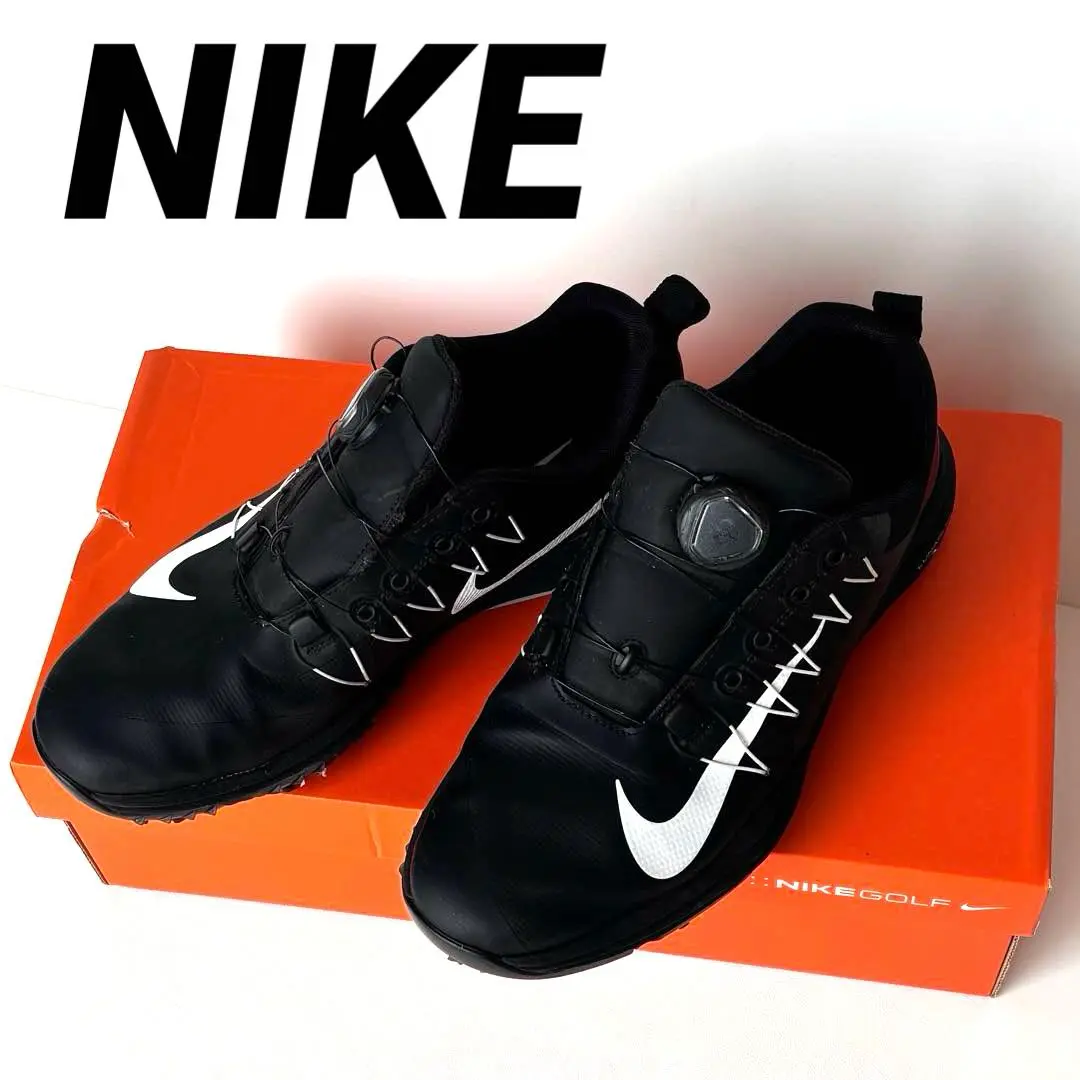 た*ち様 【１回着用 美品】NIKE ゴルフシューズ　ルナコマンド　ブラック　2 未使用品 ナイキゴルフ NIKE GOLF タグ付 LUNAR COMMAND 2 BOA