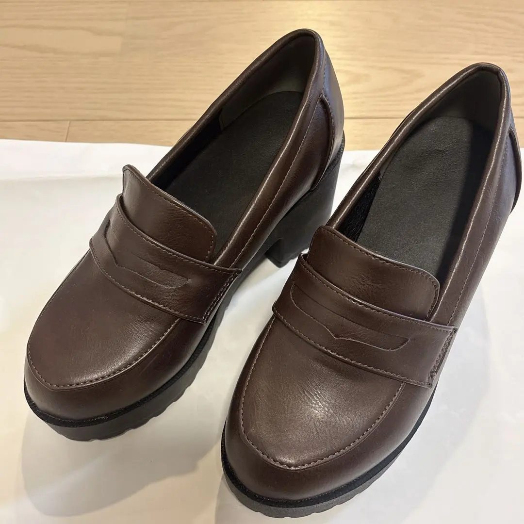 Thumbnail of 【Brand New】Platform Loafers, Brown, SS Size
