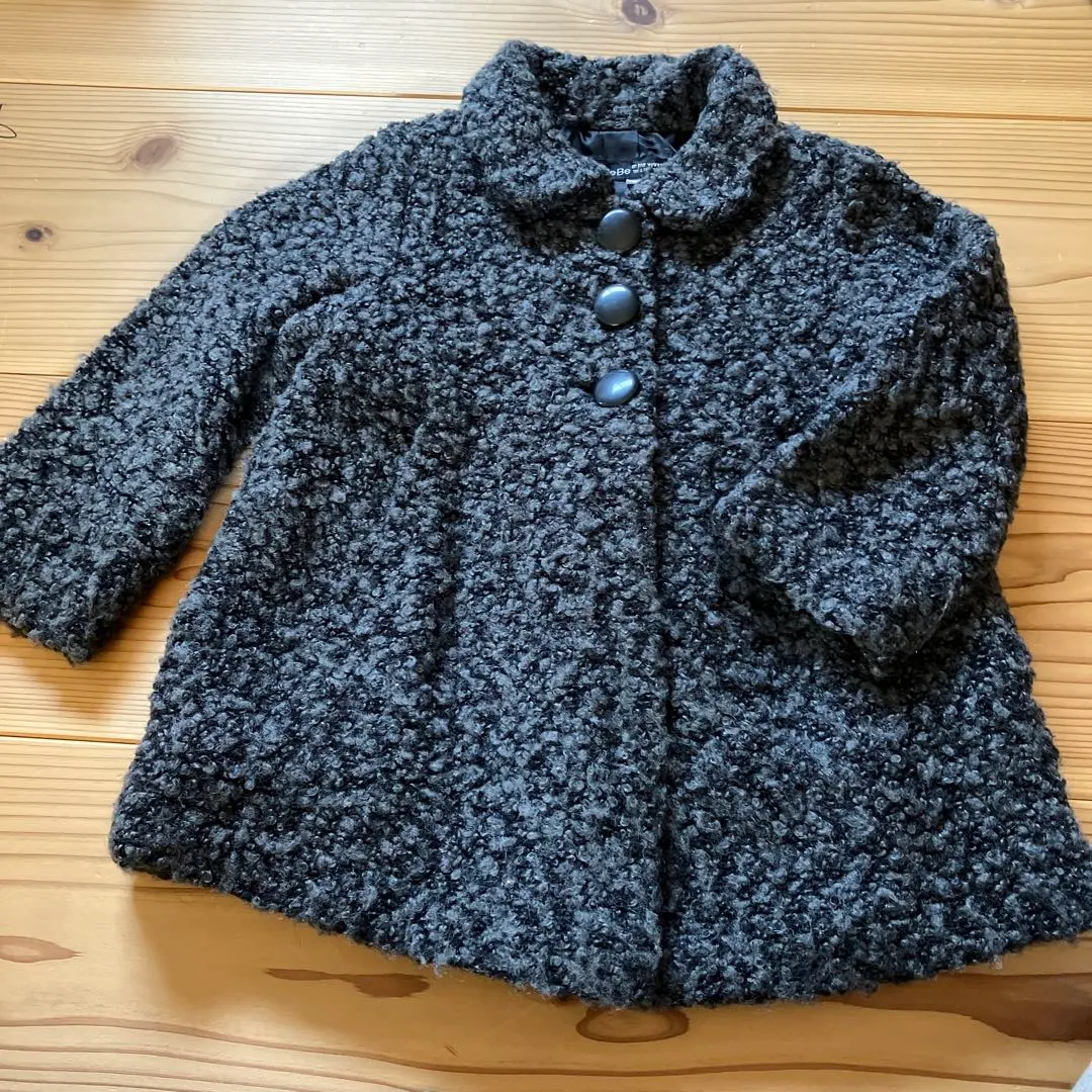 Thumbnail of BeBe Button-Up Coat, Size 90, Gray