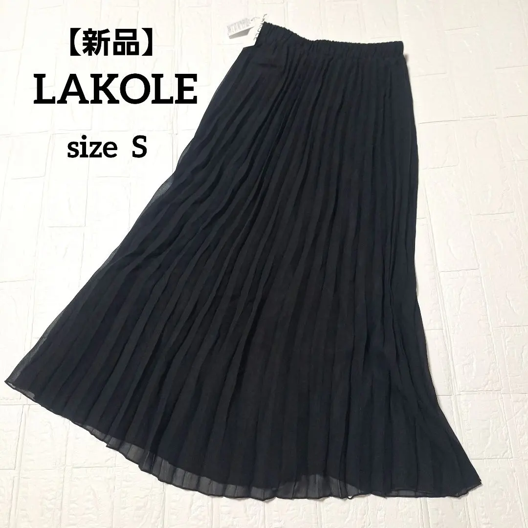 Thumbnail of 【New】LAKOLE Pleated Skirt Pleated Black With Tags Unused