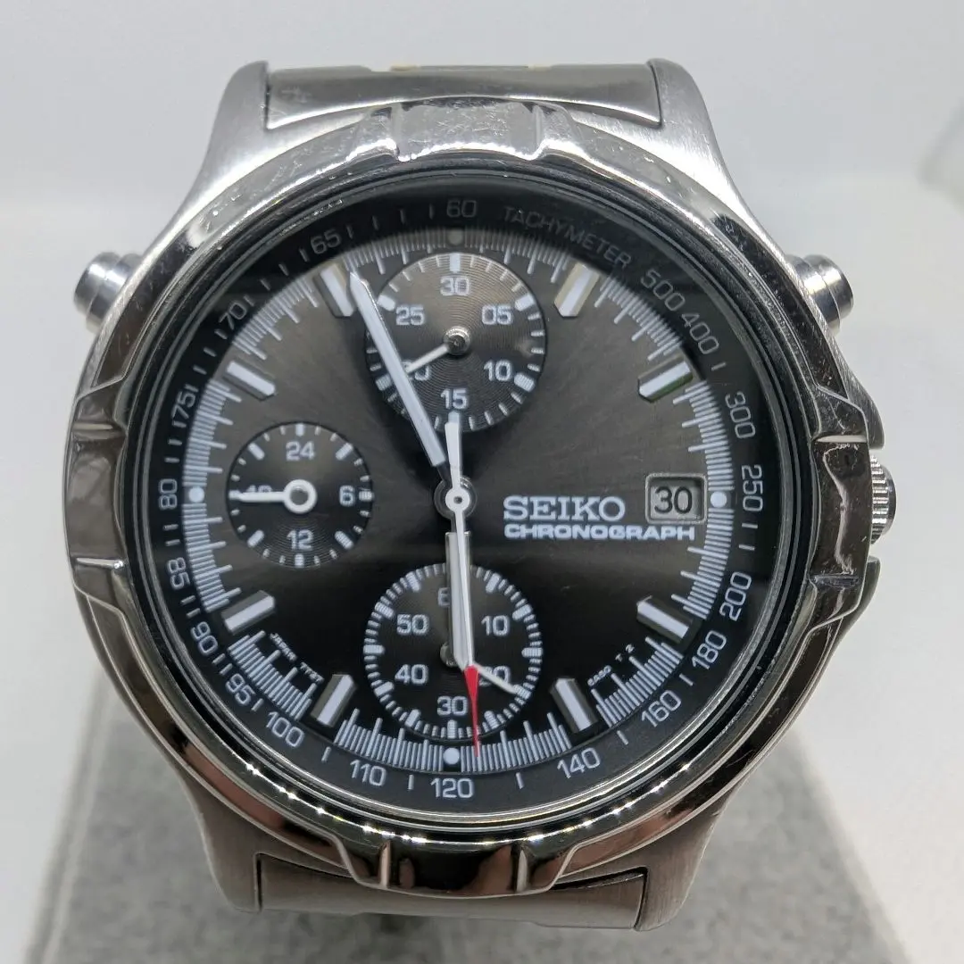 SEIKO セイコー LUCENT ルーセント 7T27-6010 クロノグラフ Seiko Lucent 7T27-6010 Chronograph Blue Strap 38mm Operation