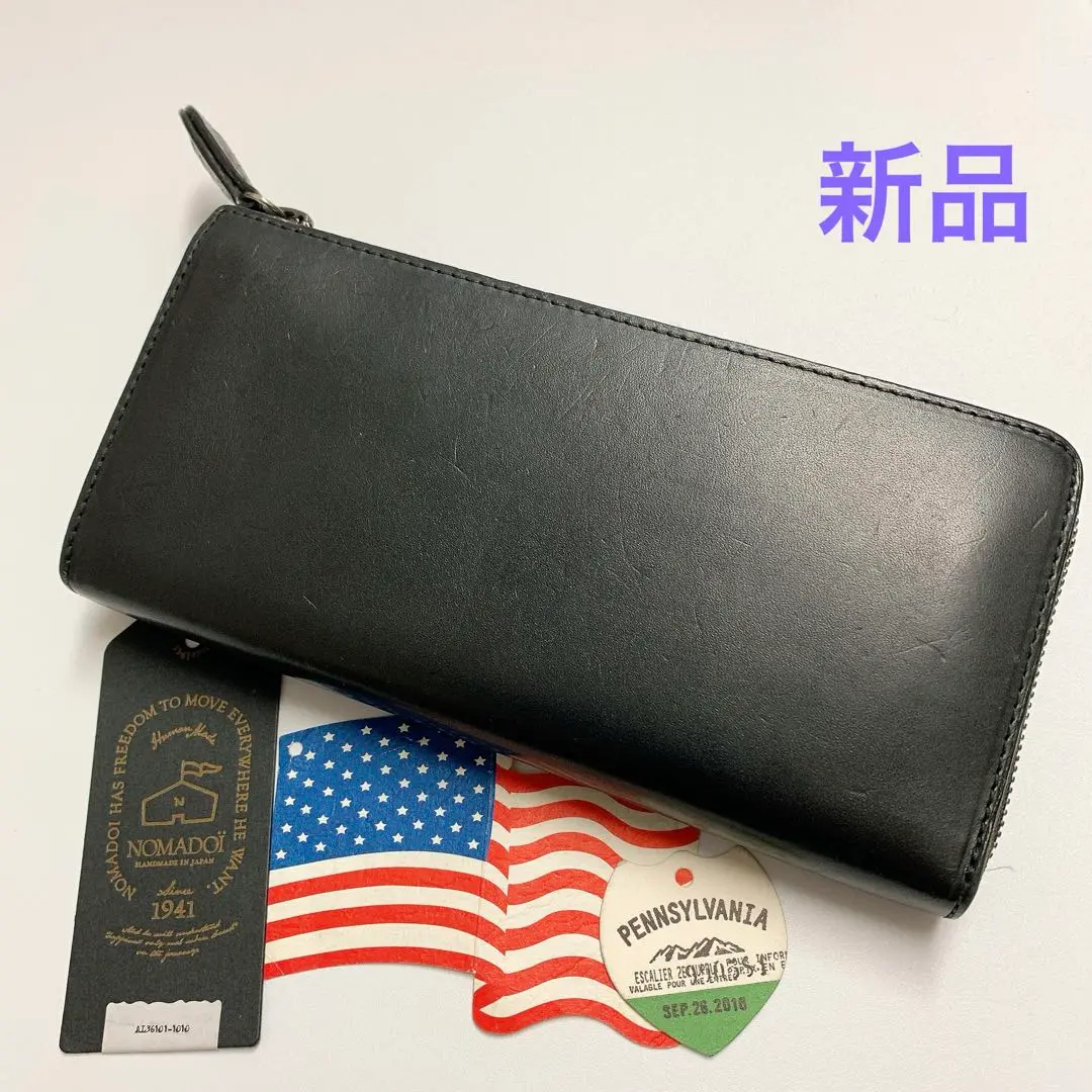 未使用品 NOMADOI PENNSYLVANIA ブラック 長財布 2025年最新】NOMADOI カラー:ブラック系 長財布の人気アイテム
