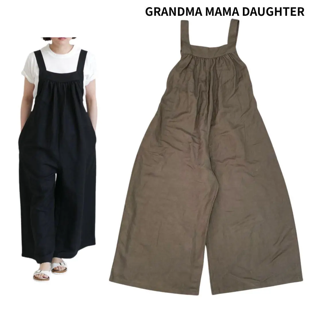 〘新品/未使用〙GRANDMA MAMADAUGHTER 大人のオーバーオール 新品/未使用】GRANDMA MAMA DAUGHTER 大人のオーバーオール
