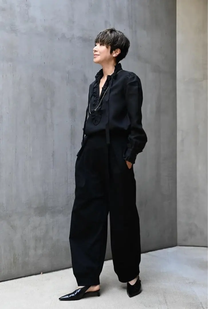 yunahica　ユナヒカ　黒田知永子さん愛用　コットンジャージードレス　黒　1 yunahica ユナヒカ 黒田知永子さん愛用 コットンジャージー