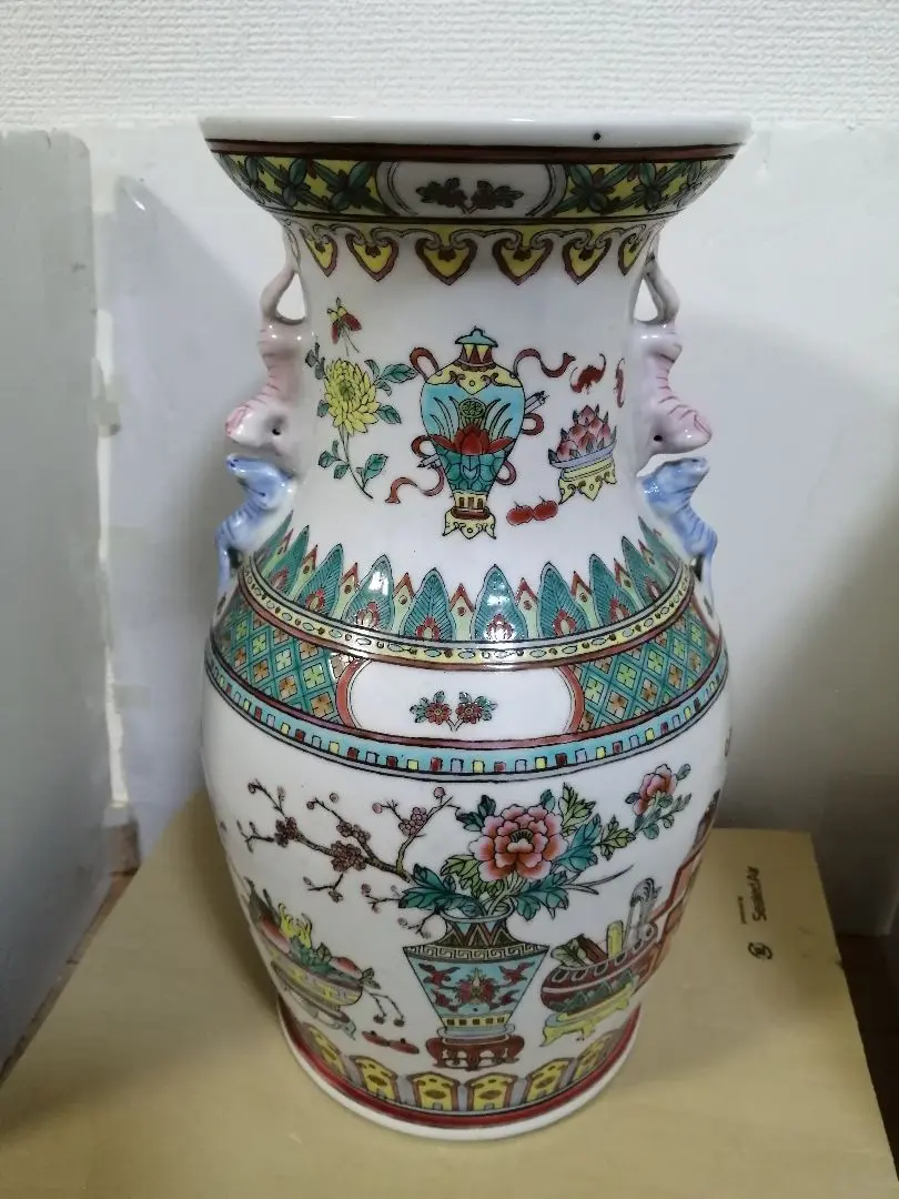 中国武神の図が描かれた双耳付きの人物花瓶 大清同治年製古董品 美術品 2025年最新】大清同治年製の人気アイテム - メルカリ