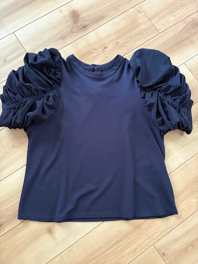 Thumbnail of SALOON Navy Puff Sleeve Top F Size