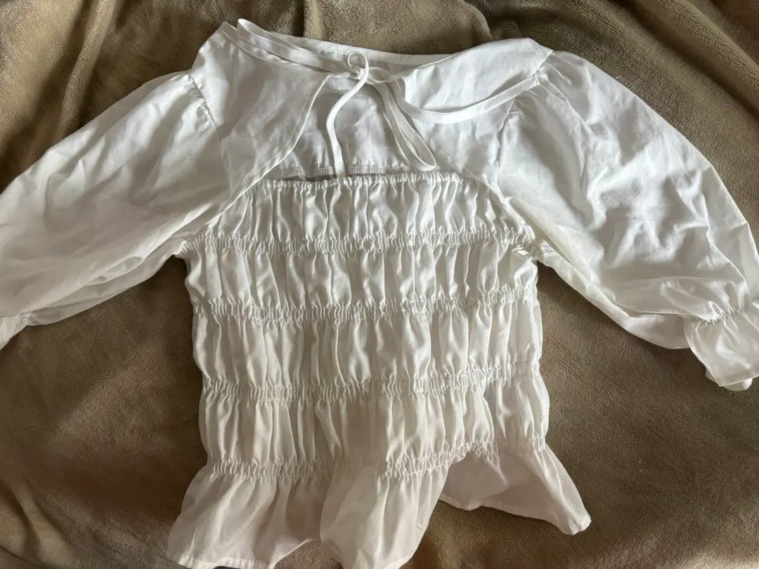 Thumbnail of GRL Two-Way Bolero-Style Ribbon Frill Shirring Top [tu361]